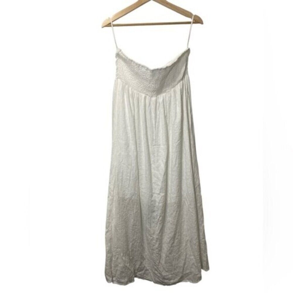 Commense White Strappy Maxi Dress NWT size L - Picture 1 of 8